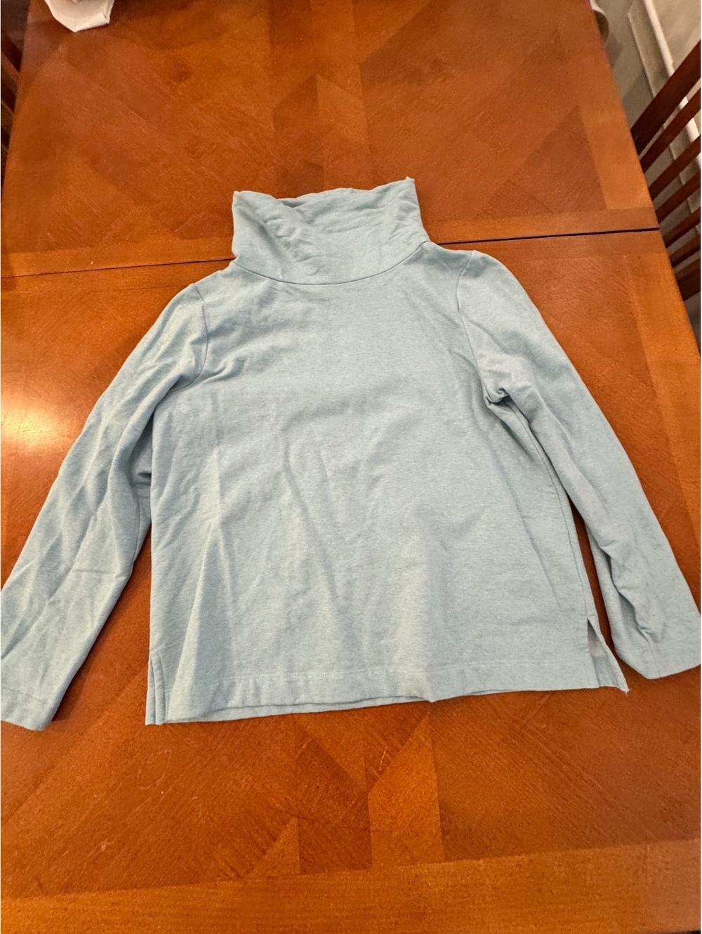 Talbots Petite Large Light Blue Turtleneck Pullover Sweater Size LP 2817